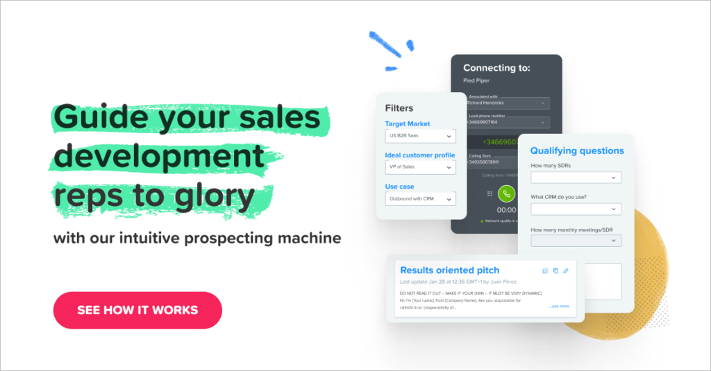 Guide your sales development representatives to glory | Bloobirds prospecting platform free demo